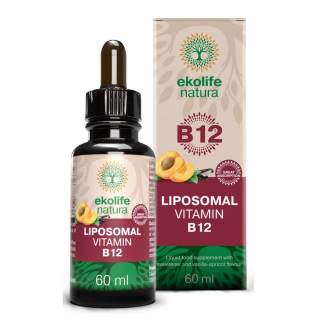 VITAMÍNY A MINERÁLY - Ekolife natura Liposomal Vitamin B12 60ml (Lipozomální vitamín B12)