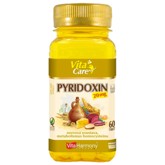 KOMPLETNÍ SORTIMENT - VitaHarmony Vitamin B6 (Pyridoxin) 60 tbl.