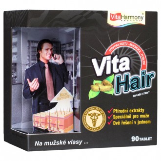 KOMPLETNÍ SORTIMENT - VitaHair, vlasový stimulátor pro muže, 90 tbl.