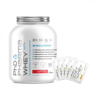 Import Foractiv.cz - Pharma Whey HT+ 2,25kg jahoda + 5 x vzorek Diet Whey 50g