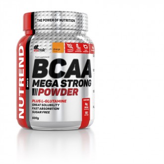 Import Foractiv.cz - BCAA Mega Strong Powder 500g pomeranč