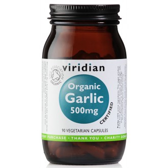 KOMPLETNÍ SORTIMENT - Viridian Garlic 500mg 90 kapslí Organic