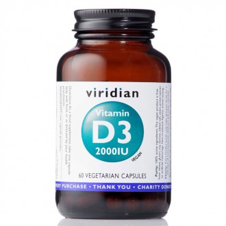 KOMPLETNÍ SORTIMENT - Viridian Vitamin D3 2000IU 60 kapslí