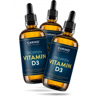 KOMPLETNÍ SORTIMENT - 2+1 CARINO HEALTHCARE Vitamin D3 Kapky ( 1000 I.U. ) 3x50 ML