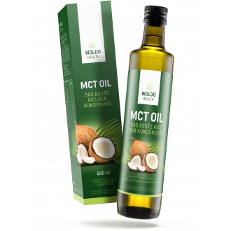 KOMPLETNÍ SORTIMENT - Woldohealth MCT olej 500 ML ( 100% KOKOSOVÉHO OLEJE)