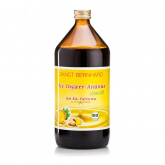 IMPORT Allnature - Zázvorovo-ananasový sirup s kurkumou BIO Sanct Bernhard 1000 ml