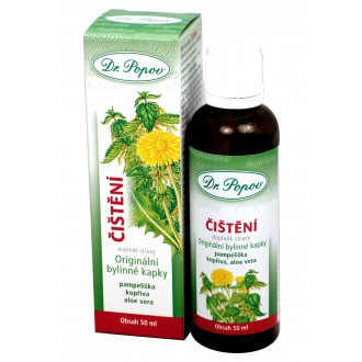 Doplňky stravy - Dr. Popov Bylinné kapky Čištění, 50 ml