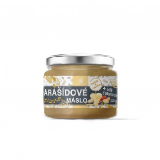 KOMPLETNÍ SORTIMENT - Allnature Arašídové máslo s bílou čokoládou 220 g