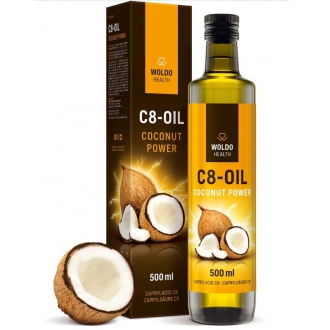 KOMPLETNÍ SORTIMENT - Woldohealth C8 MCT olej 100% kokosového oleje čistá kyselina kaprylová 500 ml