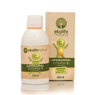 KOMPLETNÍ SORTIMENT - Ekolife natura Liposomal Vitamin C 750mg 250ml ananas (Lipozomální vitamín C)