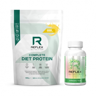 Import Foractiv.cz - Complete Diet Protein 600g banán + Green Tea 100 kapslí ZDARMA