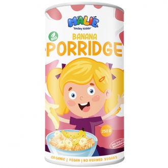 Import Foractiv.cz - Malie Porridge banana Bio 250g (Ovesná kaše Bio s banánovou příchutí)