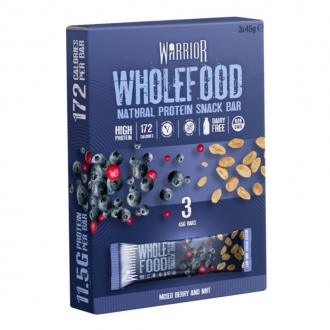 Import Foractiv.cz - Wholefood Natural Protein Snack Bar 3 x 45g mixed berry and nut