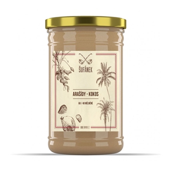 Import Foractiv.cz - Arašídy - Kokos 60 / 40 mělněné 1000g (Arašídovo-kokosový krém)