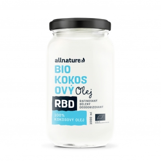 KOMPLETNÍ SORTIMENT - Allnature RBD Kokosový olej BIO -  bez vůně 1000 ml