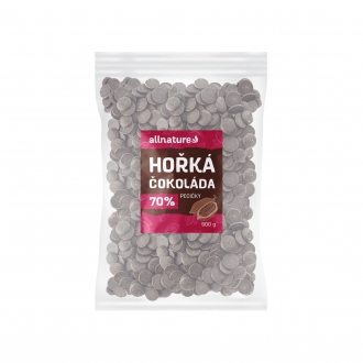 KOMPLETNÍ SORTIMENT - Allnature Hořká čokoláda 70% pecičky 500 g