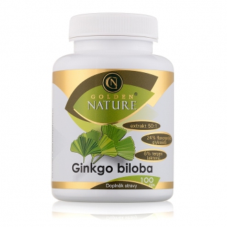 KOMPLETNÍ SORTIMENT - Golden Nature Ginkgo Biloba extrakt 50:1 60mg 100 cps.