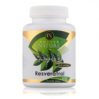KOMPLETNÍ SORTIMENT - Golden Nature Resveratrol 98% 100 cps.