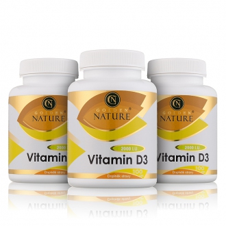 AKČNÍ BALÍČKY 2+1 - 2+1 Golden Nature Vitamin D3 2000 I.U. 300 cps.