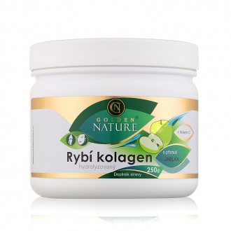 KOMPLETNÍ SORTIMENT - Golden Nature Rybí kolagen+Vitamin C - Jablko 250g