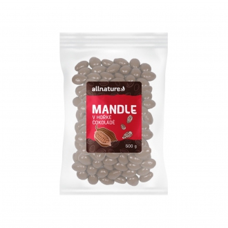 IMPORT Allnature - Allnature Mandle v hořké čokoládě 500 g
