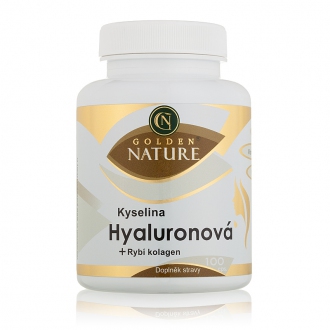 KOMPLETNÍ SORTIMENT - Golden Nature Kyselina hyaluronová+Rybí kolagen+Vit. C 100 cps.