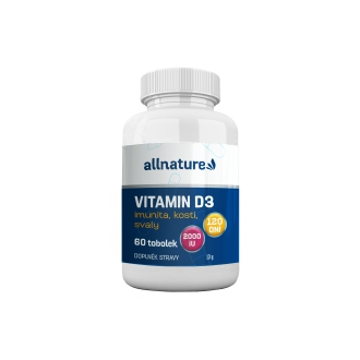 IMPORT Allnature - Allnature Vitamín D3 2000 iU 60 tob.