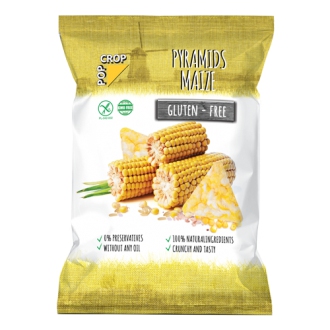IMPORT Allnature - Popcrop Kukuřičné pyramidky - pečené křupky s rýží a himalájskou solí 80 g