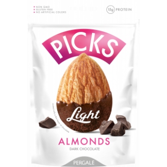 IMPORT Allnature - PICKS Slané mandle v hořké čokoládě 90 g