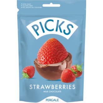IMPORT Allnature - PICKS Lyofilizované jahody v mléčné čokoládě 90 g