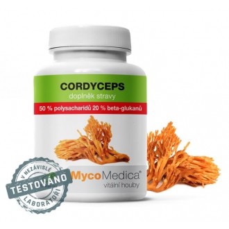 KOMPLETNÍ SORTIMENT - MycoMedica Cordyceps 50% polysacharidů 90 cps.
