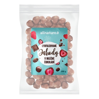 IMPORT Allnature - Allnature Mrazem sušené jahody v mléčné čokoládě 100 g