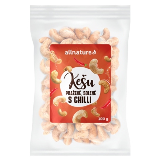 IMPORT Allnature - Allnature Kešu ořechy pražené solené s chilli 100 g