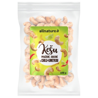IMPORT Allnature - Allnature Kešu ořechy pražené solené s chilli a limetkou 100 g