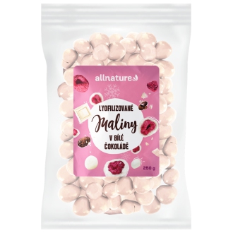 IMPORT Allnature - Allnature Mrazem sušené maliny v bílé čokoládě 250 g