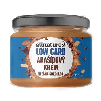 IMPORT Allnature - Allnature Arašídový krém s mléčnou LOW carb čokoládou 220 g