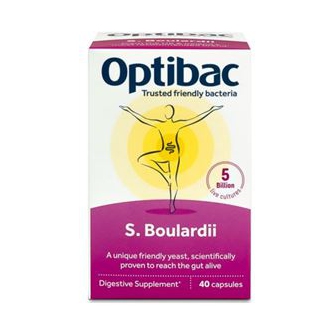KOMPLETNÍ SORTIMENT - Optibac Saccharomyces Boulardii (Probiotika při průjmu) 40 kapslí