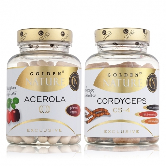 KOMPLETNÍ SORTIMENT - GN Exclusive Acerola 100 cps. + Cordyceps 100 cps