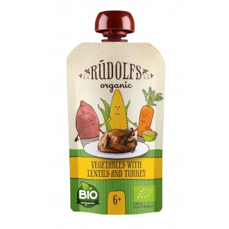 IMPORT Allnature - Rudolfs BIO kapsička Zelenina, čočka, krůtí maso 110 g