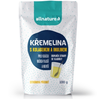 IMPORT Allnature - Allnature Křemelina s kolagenem a inulinem - příchut citrón 100 g