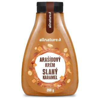 KOMPLETNÍ SORTIMENT - Allnature Arašídový krém - slaný karamel 260 g (Praktické balení)