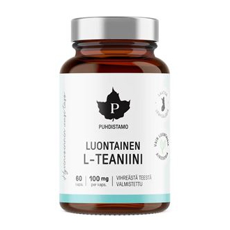 KOMPLETNÍ SORTIMENT - Puhdistamo L-Theanine Natural 60 kapslí (Luontainen L-Teaniini)