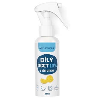 IMPORT Allnature - Allnature Bílý ocet sprej 10 % s vůní citrónu 500 ml