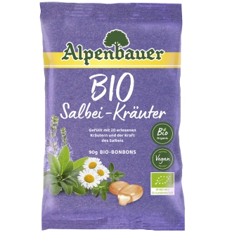 IMPORT Allnature - Alpenbauer BIO Přírodní bonbóny 
Šalvěj - bylinky 90 g