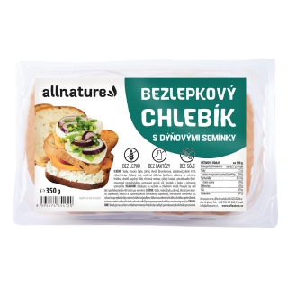 IMPORT Allnature - Allnature Bezlepkový chlebík s dýňovými semínky 350 g