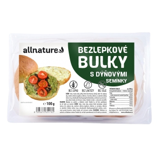 IMPORT Allnature - Allnature Bezlepkové bulky s dýňovými semínky 100 g