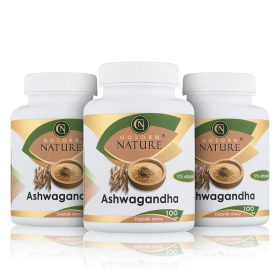 2+1 Golden Nature Ashwagandha (Ašvaganda) 10% withanolidů 300 cps.