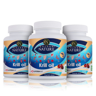 2+1 Golden Nature Antarktický Krilový olej s astaxanthinem (Superba2®) 300 cps.