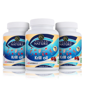 2+1 Golden Nature Antarktický Krilový olej s astaxanthinem (Superba2®) 300 cps.
