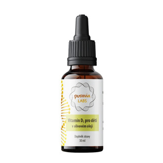 Puravia LABS Vitamín D3 pro děti v olivovém oleji, 30 ml